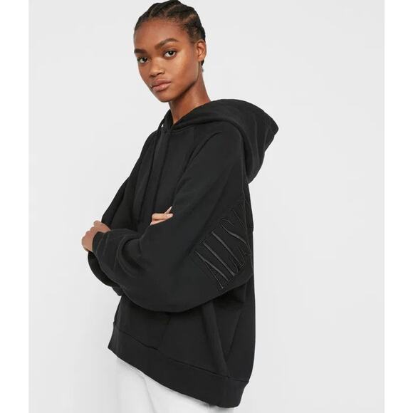 ALLSAINTS Talon Embroidered Hoodie Sweatshirt - S - Picture 4 of 6